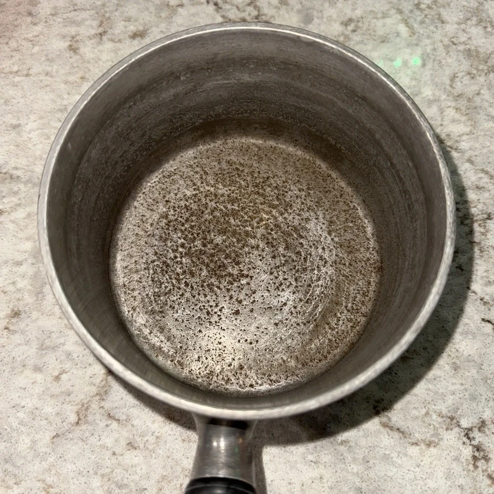 Vintage WEAR-EVER Aluminum Tacuco No. 701  Pot Sauce Pan Lid Long Wood Handle